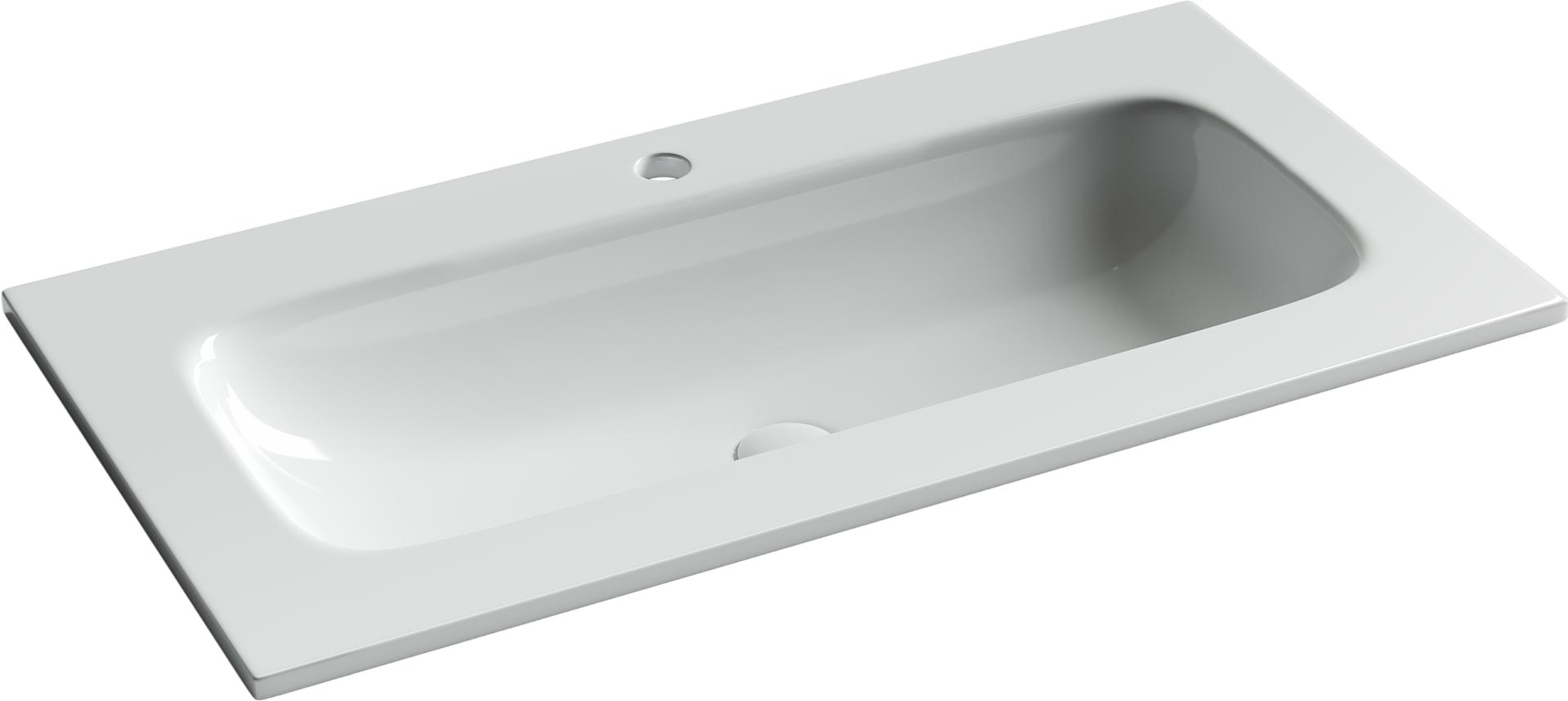Раковина накладная/мебельная Grace прямоугольная 910х46х14 мм, без отверстия для смес, цвет белый ZZ