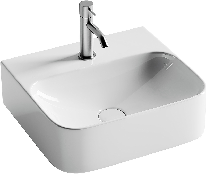 Раковина  Aura 435х395х135мм подвесная, цвет белый ZZ