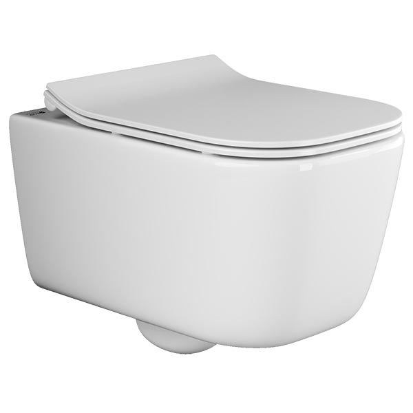 Унитаз подвесной New Day с микролифтом, безободковый, с крепежом, цвет белый ZZ