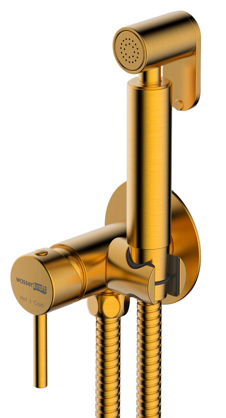 Гигиенический душ со смесителем, внутренняя часть в компл., матовое золото PVD, ZZ