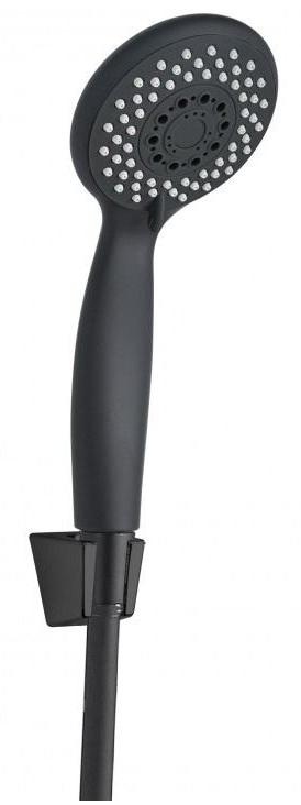 Душевой гарнитур (лейка, держатель,шланг), цвет черный ZZ