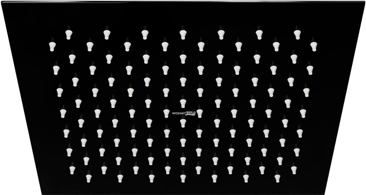 Верхняя лейка для душа квадратная, цвет черный ZZ