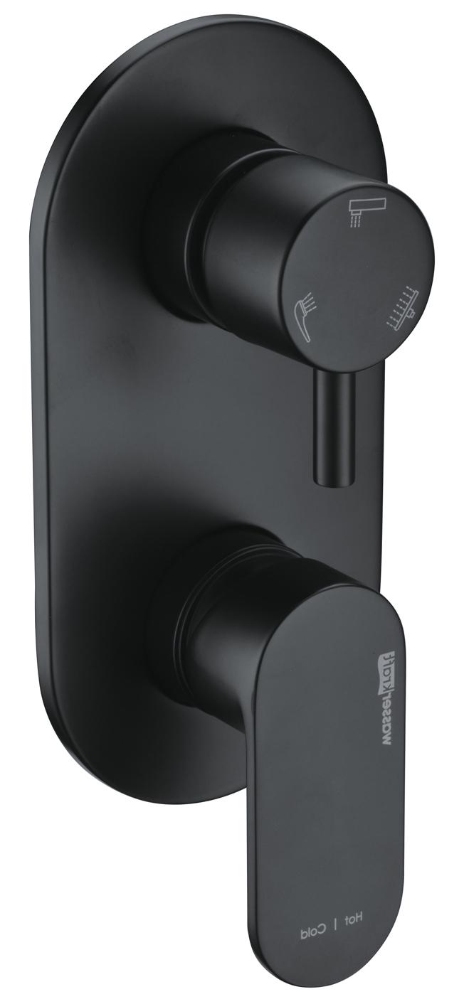 Смеситель для ванны/душа, цвет матовый черный ZZ