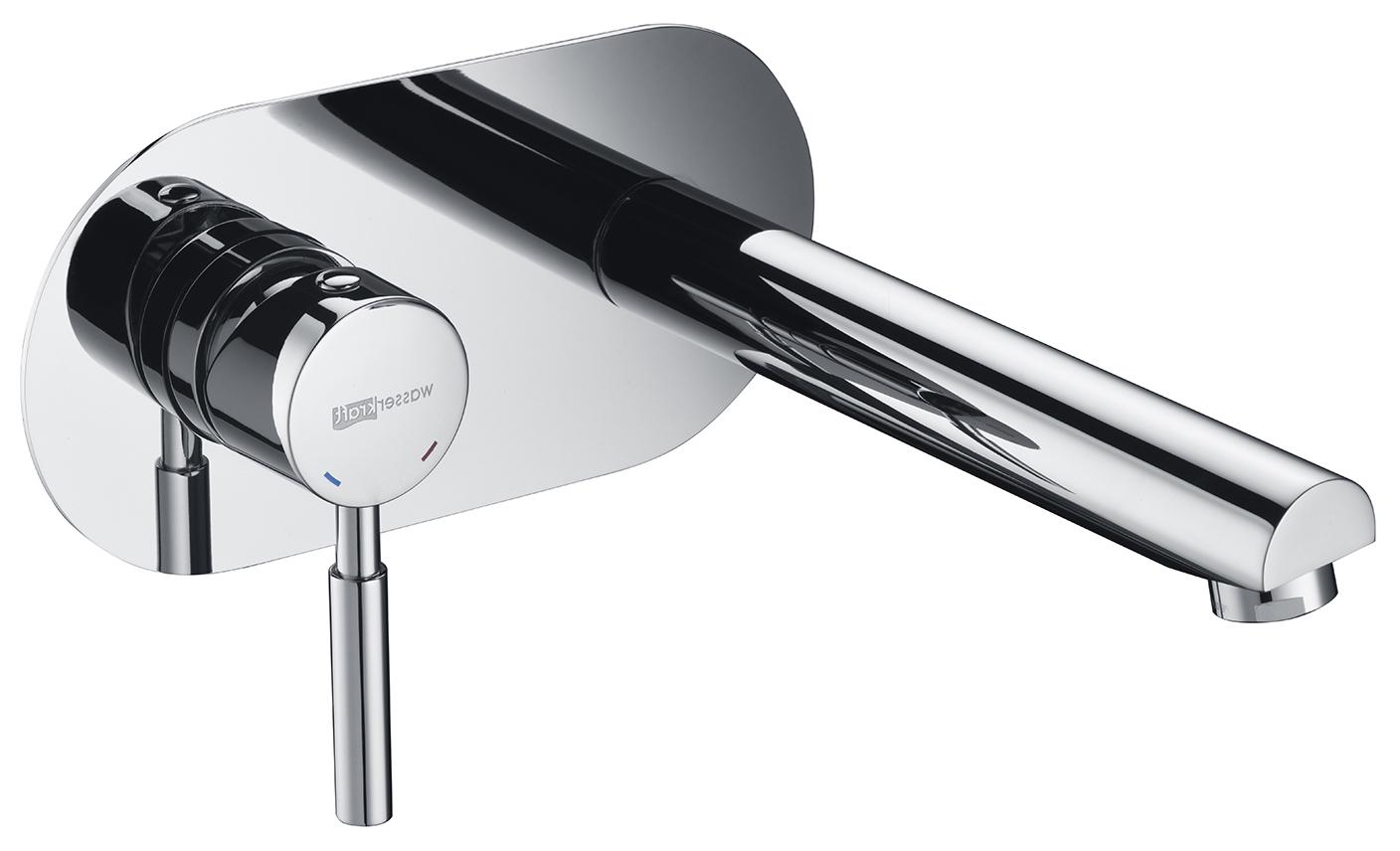 Смеситель встраиваемый в стену для раковины, с внутренней частью, цв.хром ZZ