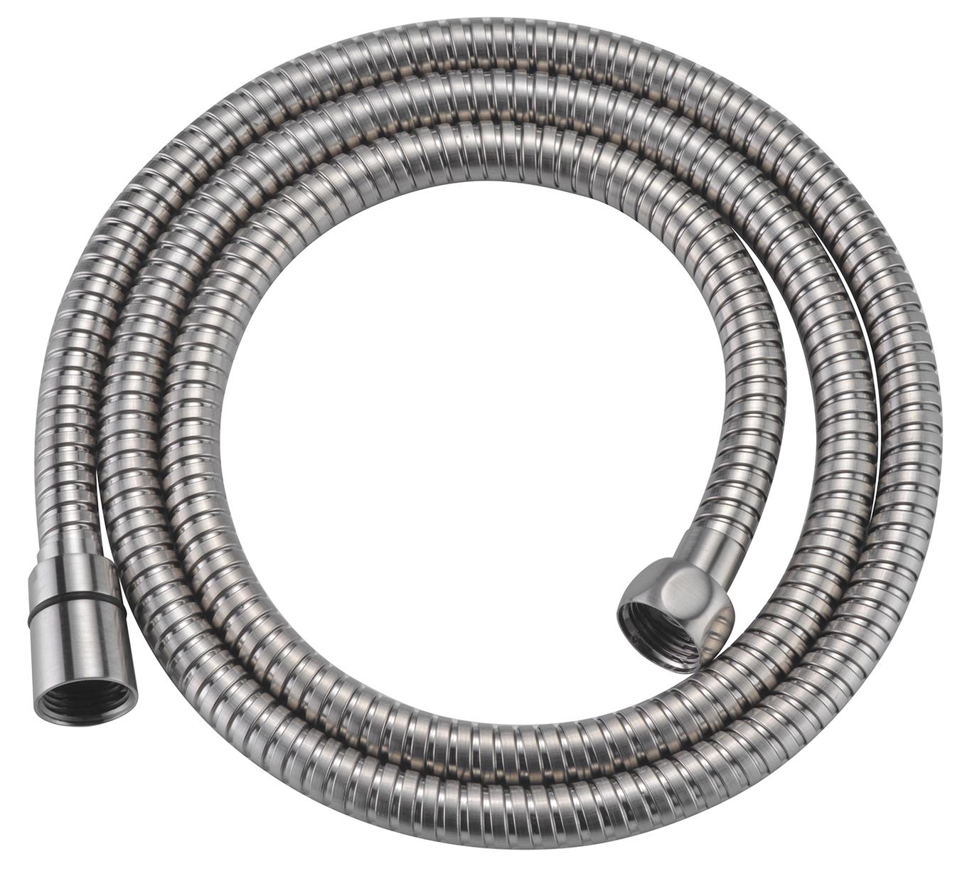 Шланг для душа 150 см, ПВХ, стальная оплетка, цв. никель, ZZ