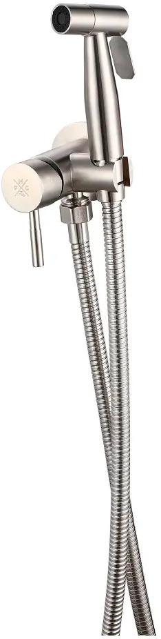 Смеситель с гигиеническим душем, встраиваемый, внутренняя часть в компл, цв. нерж.сталь ZZ