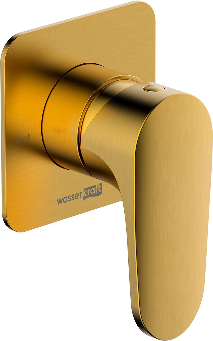 Смеситель для душа Havel встраиваемый, внутренняя часть в коипл, БЕЗ лейки и шланга, цв. матовое золото, ZZ