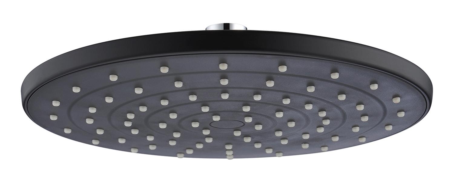 Верхний душ 225 мм, цв. черный, без кронштейна ZZ