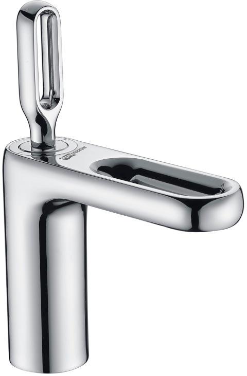 Смеситель для раковины, без донного клапана, хром ZZ
