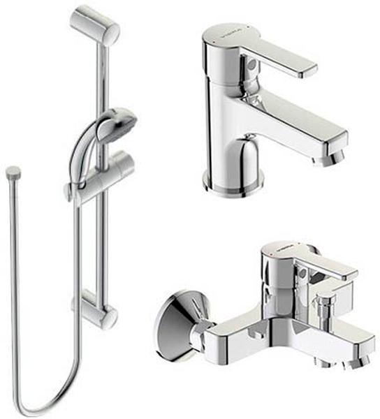 Набор смесителей "УНО" (смеситель для умыв.+смеситель для ванны/душа+ душ. комплект) ZZ