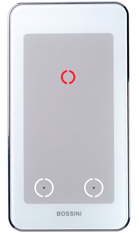 Смеситель электронный термостатический на 2 выхода, цифрове управлениес блоком для встраивания в стену и трансформатором тока, (цв. хром), EICON 2 ZZ